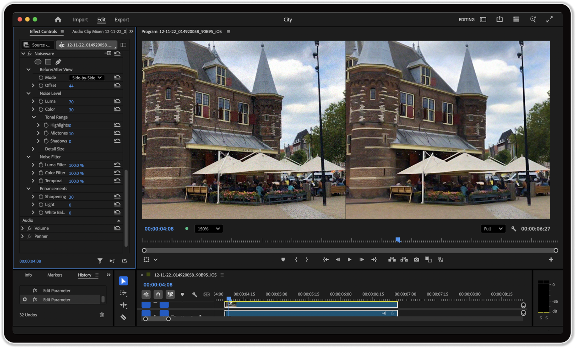 Noiseware Video balanced brightness