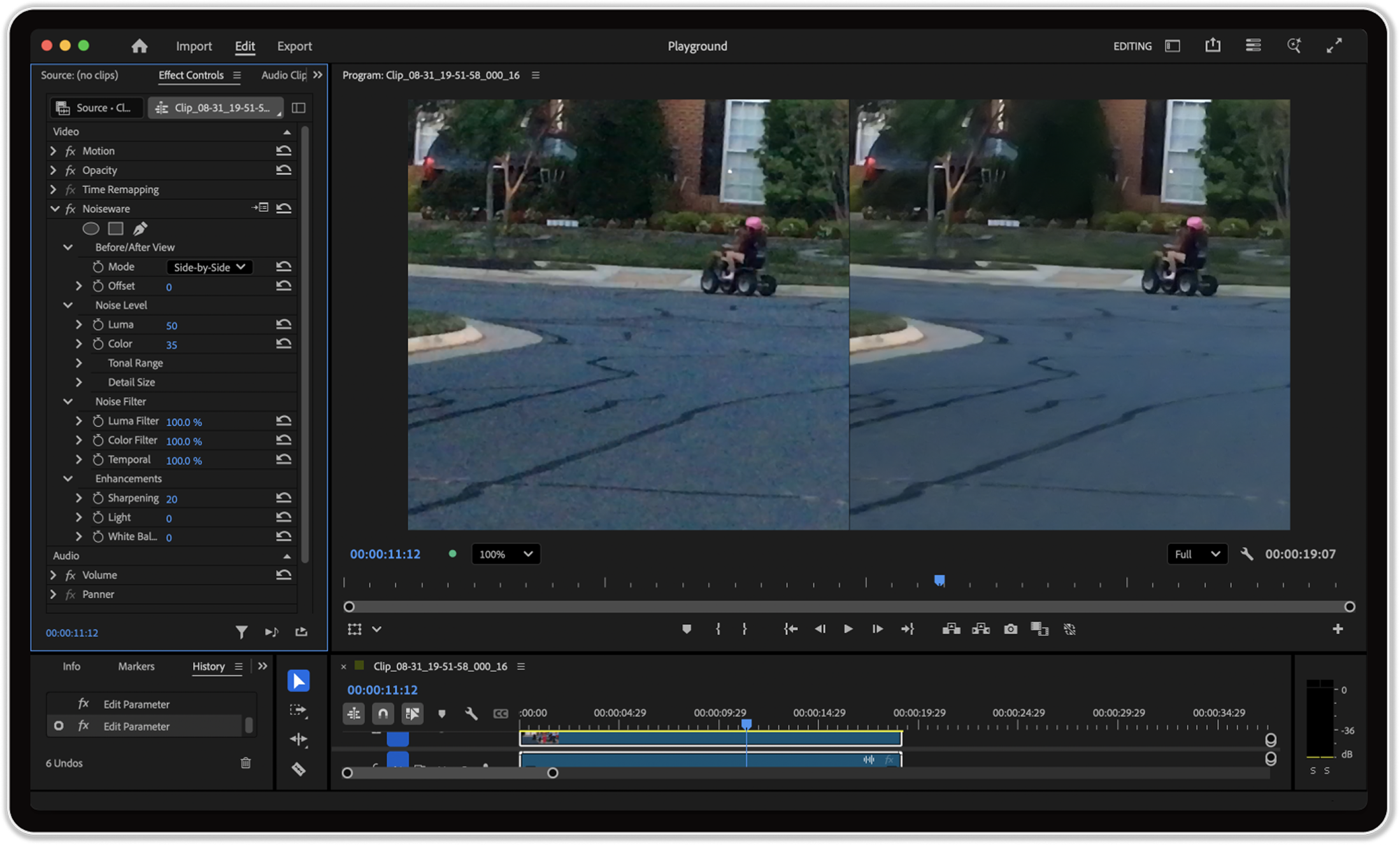 Noiseware Video consistent results