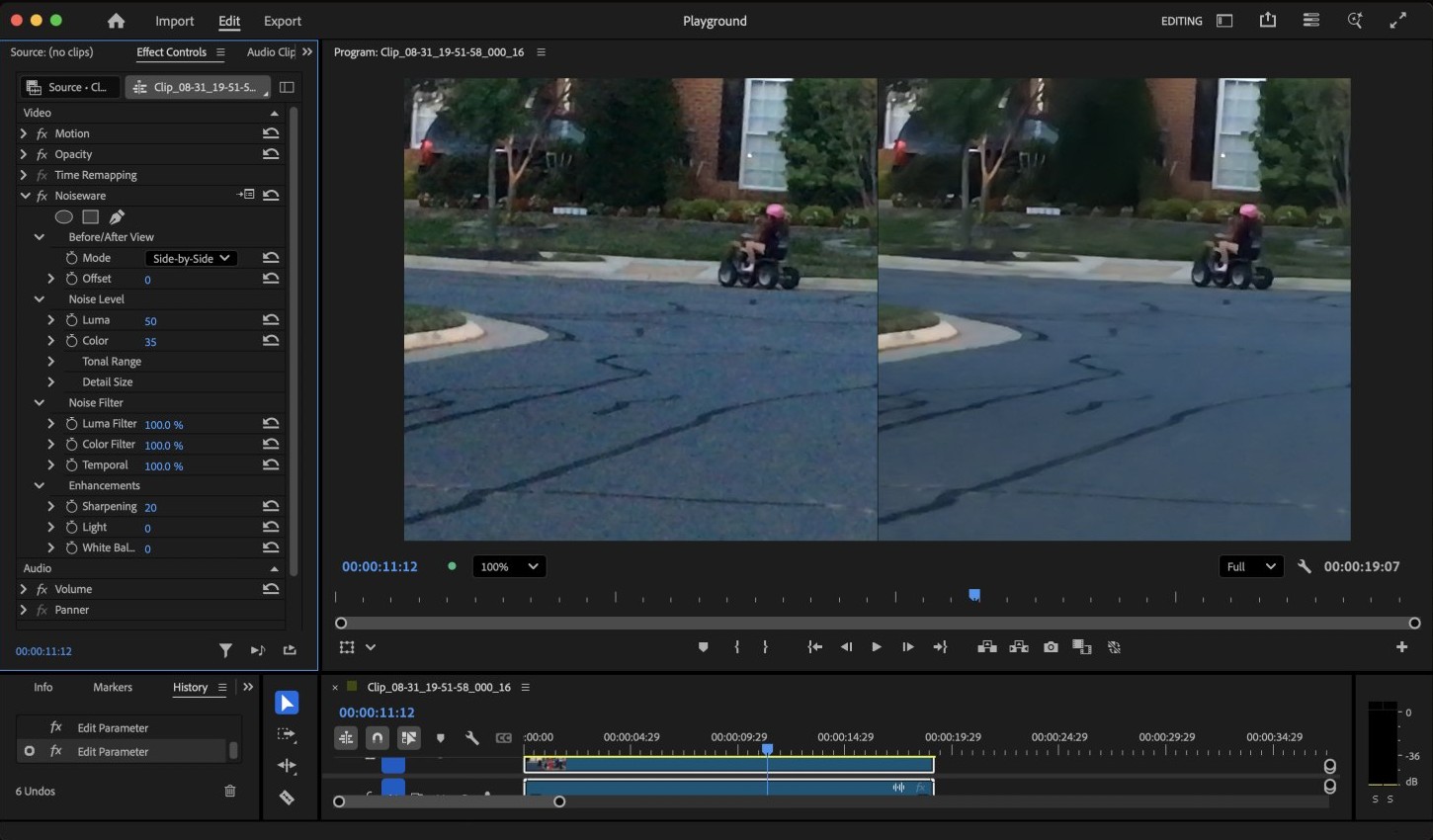 Noiseware Video plugin interface