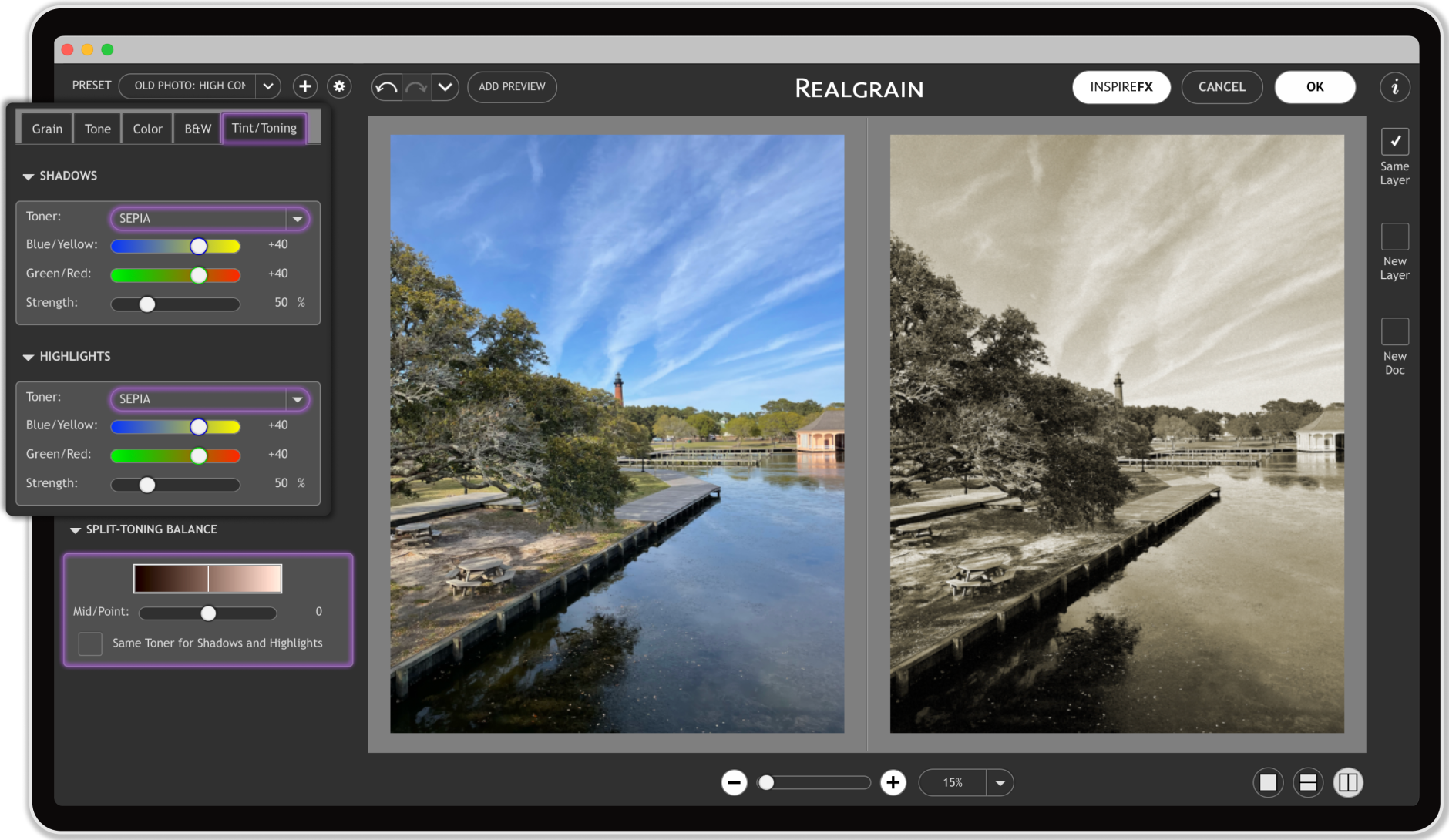 Realgrain creative and custom presets